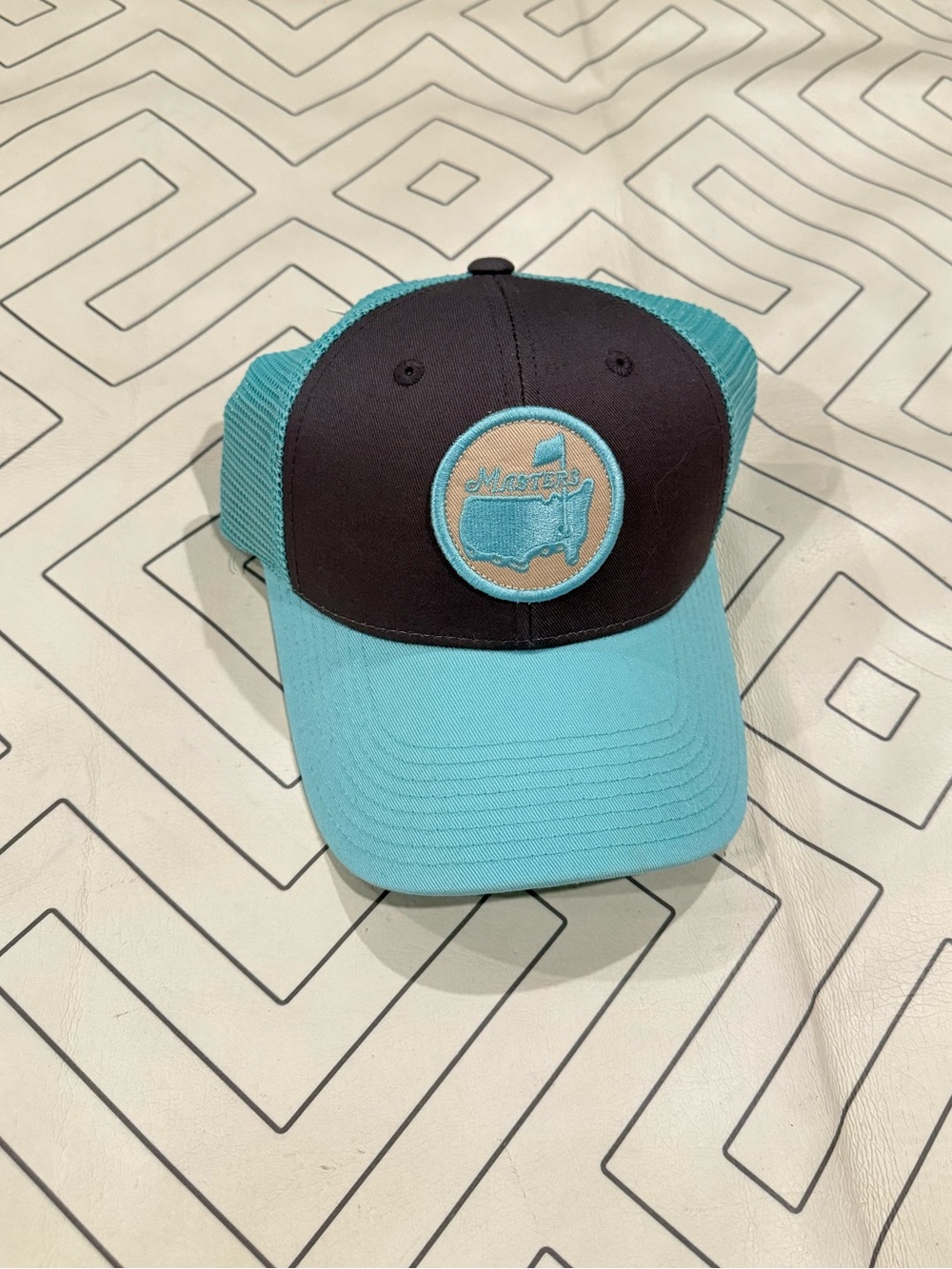 NWT Masters Grey and Turquoise Trucker Hat